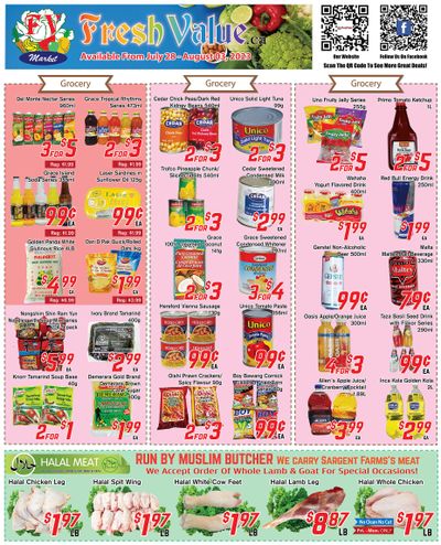 Fresh Value Flyer July 28 to August 3