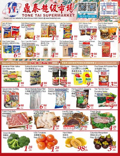 Tone Tai Supermarket Flyer July 28 to August 3