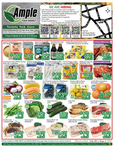 Ample Food Market (North York) Flyer July 28 to August 3