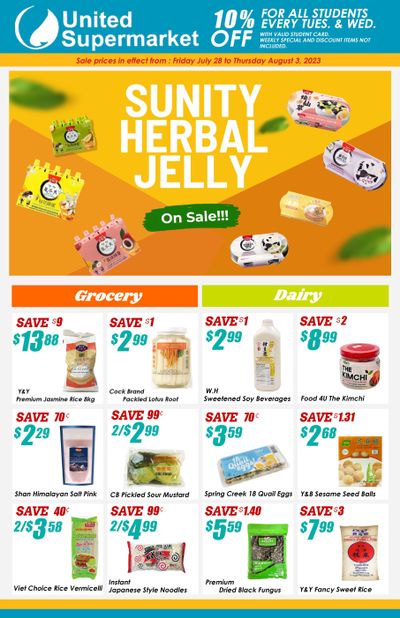 United Supermarket Flyer July 28 to August 3