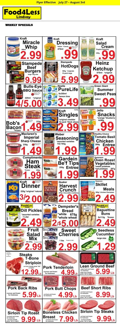 Food 4 Less (Lindsay) Flyer July 28 to August 3