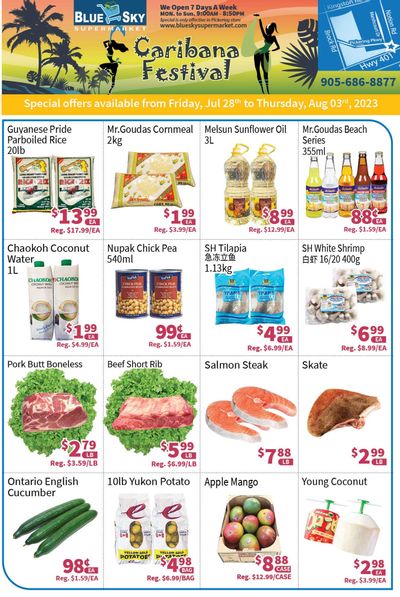 Blue Sky Supermarket (Pickering) Flyer July 28 to August 3