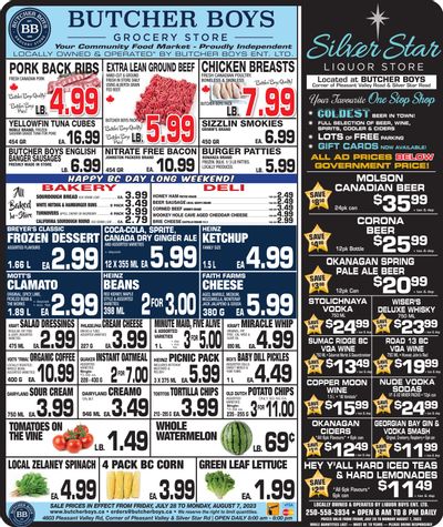 Butcher Boys Grocery Store Flyer July 28 to August 7