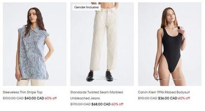 Calvin Klein Canada: up to 60% off Sitewide + An Extra 20% Off