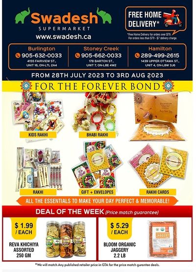 Swadesh Supermarket Flyer July 28 to August 3