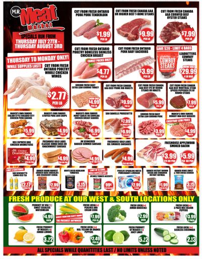 M.R. Meat Market Flyer July 27 to August 3