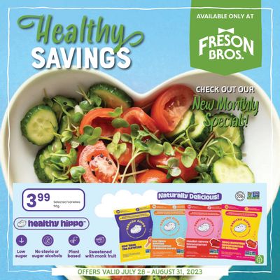 Freson Bros. Healthy Savings Monthly Flyer July 28 to August 31