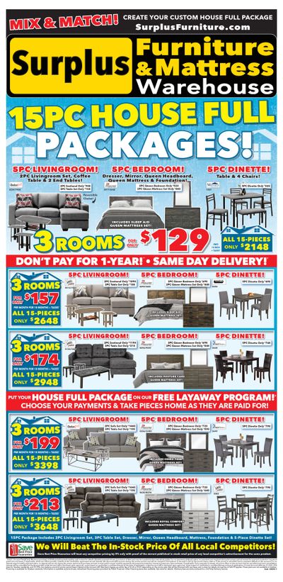 Surplus Furniture & Mattress Warehouse (Sudbury) Flyer July 31 to August 13 Surplus Furniture & Mattress Warehouse (Sudbury) Flyer July 31 to August 13