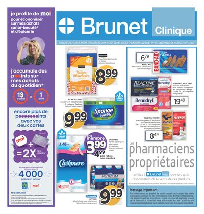 Brunet Clinique Flyer August 3 to 16