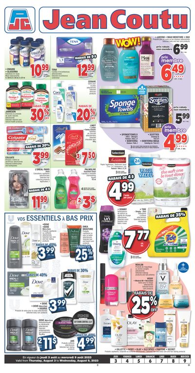Jean Coutu (QC) Flyer August 3 to 9