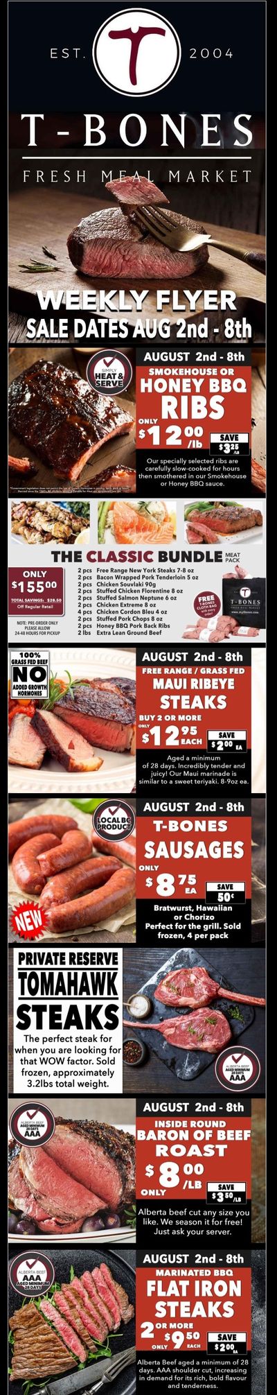 T-Bone's Flyer August 2 to 8