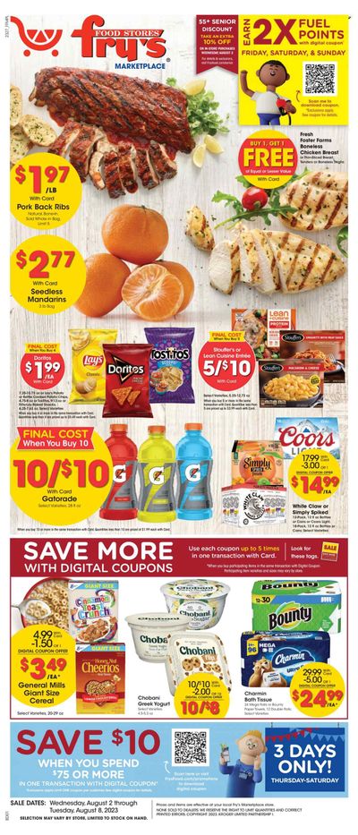 Fry’s (AZ) Weekly Ad Flyer Specials August 2 to August 8, 2023