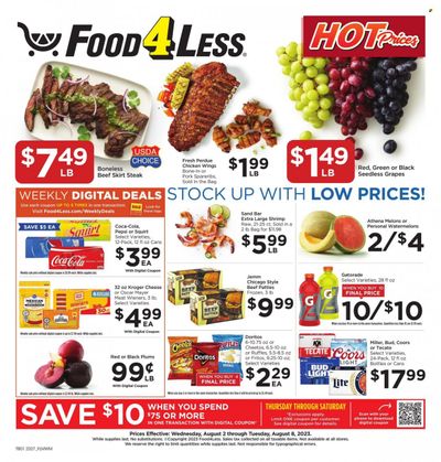 Food 4 Less (IL) Weekly Ad Flyer Specials August 2 to August 8, 2023