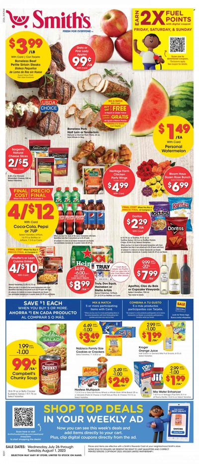 Smith's (AZ, ID, MT, NM, NV, UT, WY) Weekly Ad Flyer Specials July 26 to August 1, 2023