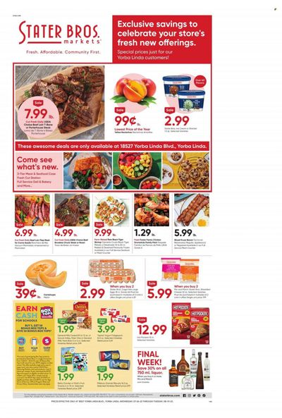 Stater Bros. (CA) Weekly Ad Flyer Specials July 26 to August 1, 2023