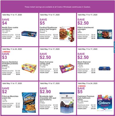 Costco Canada More Savings Weekly Coupons/Flyers for: Quebec, May 11 – 17