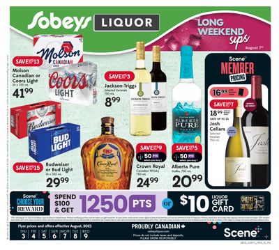 Sobeys (SK) Liquor Flyer August 3 to 9