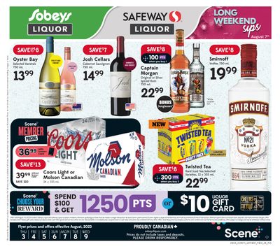 Sobeys/Safeway (AB) Liquor Flyer August 3 to 9