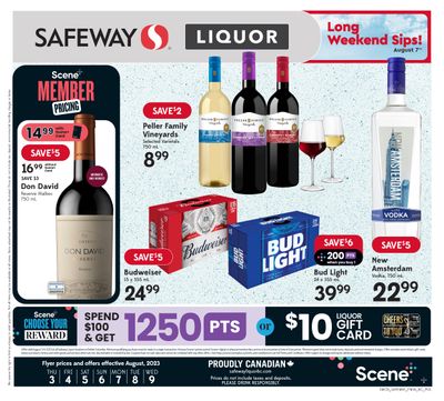 Safeway (BC) Liquor Flyer August 3 to 9