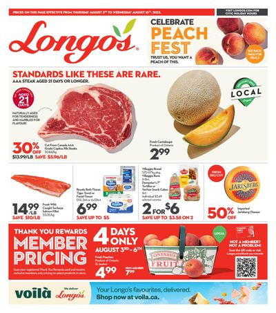 Longo's Flyer August 3 to 16