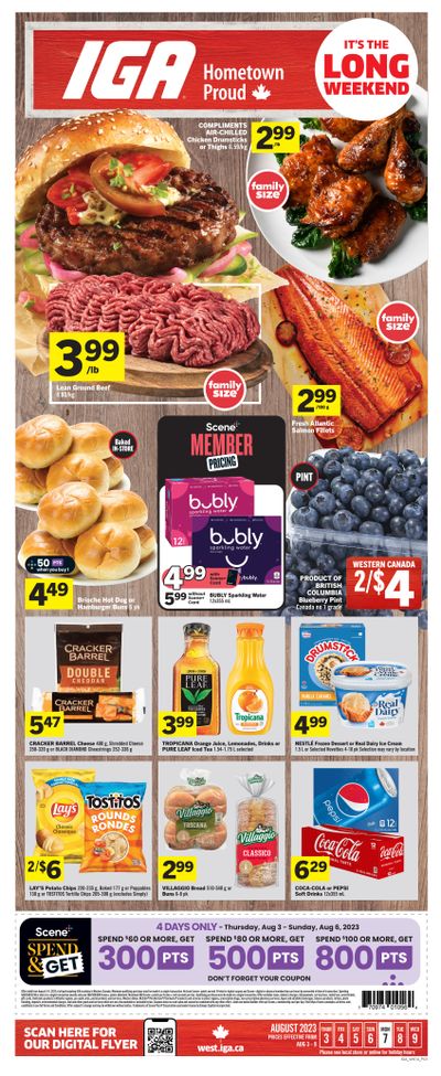 IGA (West) Flyer August 3 to 9
