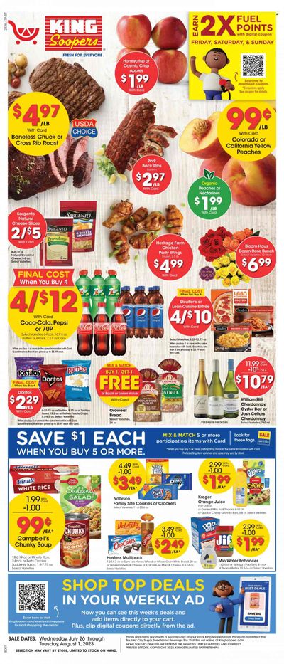 King Soopers (CO) Weekly Ad Flyer Specials July 26 to August 1, 2023