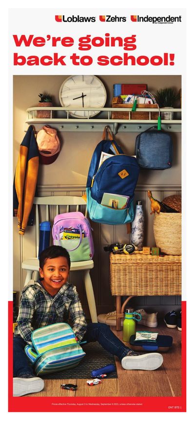 Loblaws (ON) Back To School Flyer August 3 to September 6