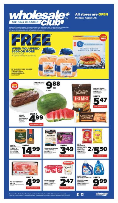 Real Canadian Wholesale Club Flyer August 3 to 9