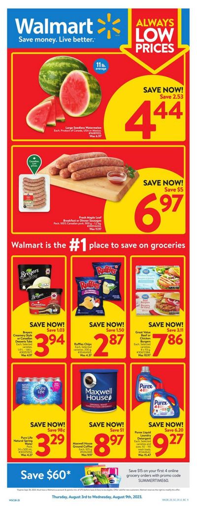 Walmart (West) Flyer August 3 to 9