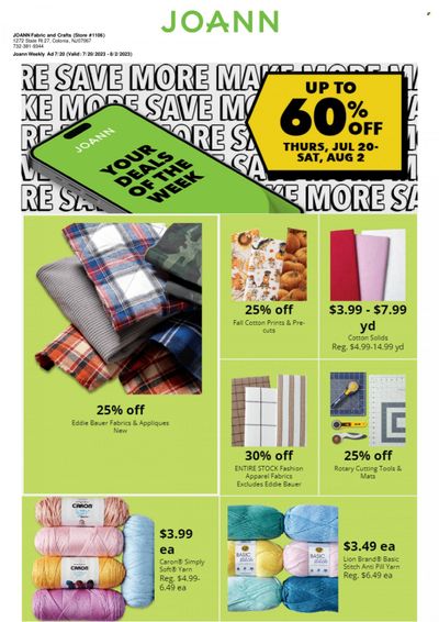 JOANN Weekly Ad Flyer Specials July 20 to August 2, 2023