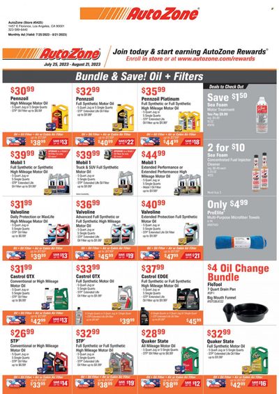Autozone Weekly Ad Flyer Specials July 25 to August 21, 2023