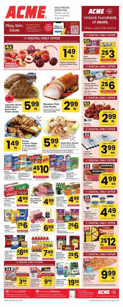 ACME (DE, NJ, NY, PA) Weekly Ad Flyer Specials July 28 to August 3, 2023