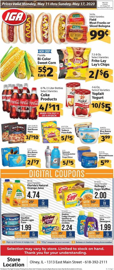 IGA (Illinois) Weekly Ad & Flyer May 11 to 17 IGA (Illinois) Weekly Ad & Flyer May 11 to 17