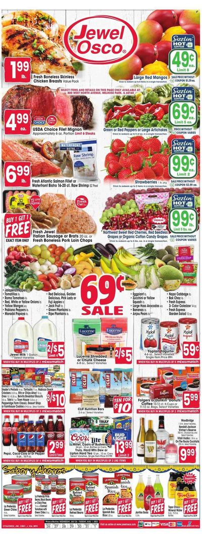 Jewel Osco (IL) Weekly Ad Flyer Specials July 26 to August 1, 2023