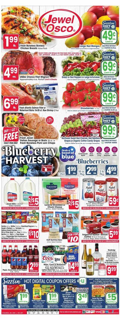 Jewel Osco (IL) Weekly Ad Flyer Specials July 26 to August 1, 2023