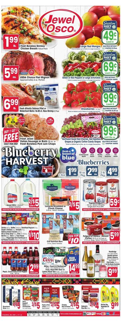 Jewel Osco (IL) Weekly Ad Flyer Specials July 26 to August 1, 2023
