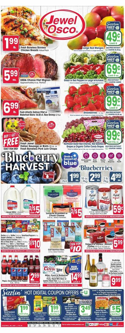 Jewel Osco (IL) Weekly Ad Flyer Specials July 26 to August 1, 2023
