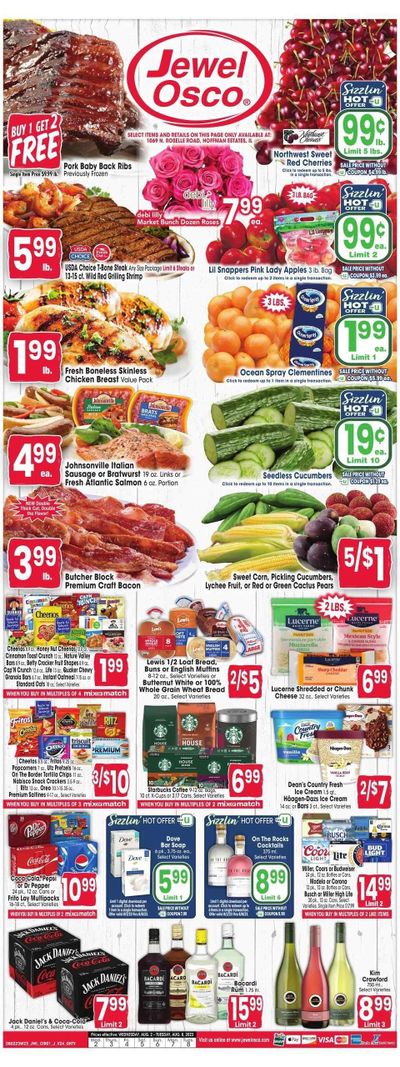 Jewel Osco (IL) Weekly Ad Flyer Specials August 2 to August 8, 2023