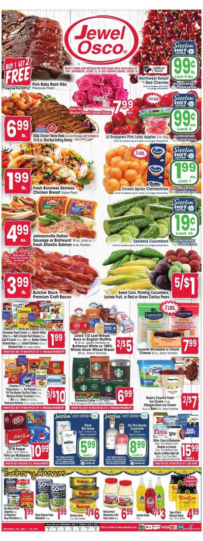 Jewel Osco (IL) Weekly Ad Flyer Specials August 2 to August 8, 2023