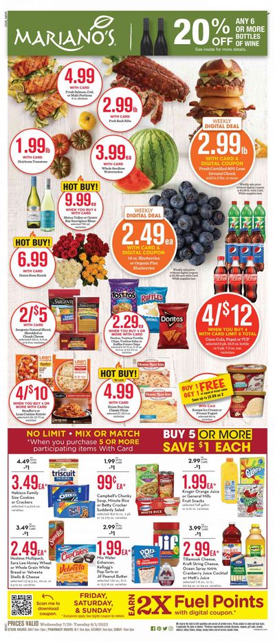 Mariano’s (IL) Weekly Ad Flyer Specials July 26 to August 1, 2023
