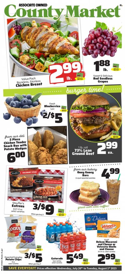 County Market (IL, IN, MO) Weekly Ad Flyer Specials July 26 to August 1, 2023