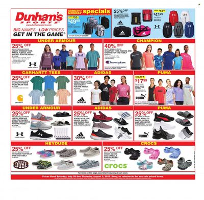 Dunham's Sports Weekly Ad Flyer Specials July 29 to August 3, 2023
