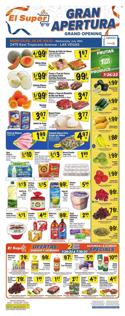 El Super Weekly Ad Flyer Specials July 26 to August 1, 2023