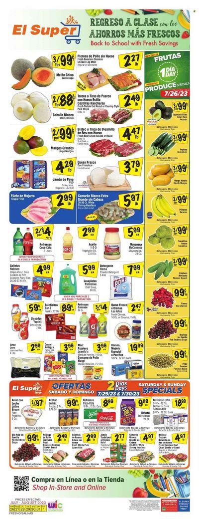 El Super (CA) Weekly Ad Flyer Specials July 26 to August 1, 2023