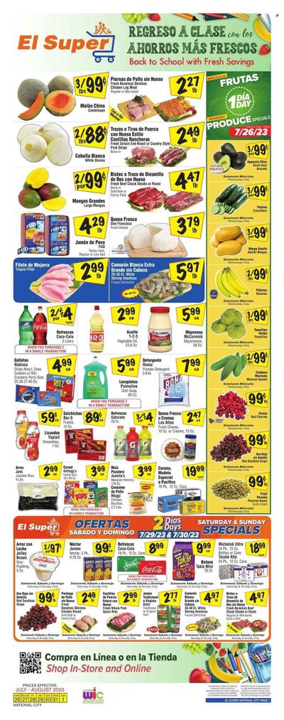 El Super (CA) Weekly Ad Flyer Specials July 26 to August 1, 2023