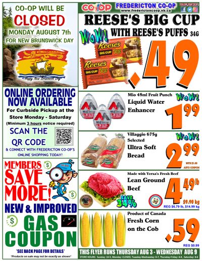 Fredericton Co-op Flyer August 3 to 9