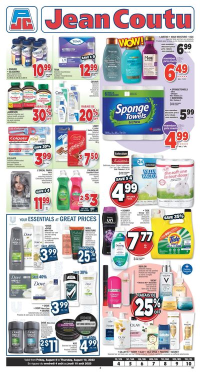 Jean Coutu (NB) Flyer August 4 to 10