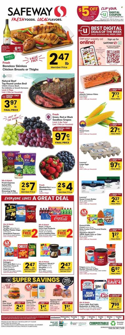 Safeway (CO) Weekly Ad Flyer Specials July 26 to August 1, 2023