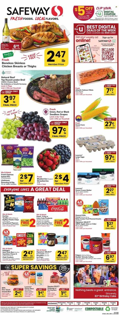 Safeway (CO) Weekly Ad Flyer Specials July 26 to August 1, 2023
