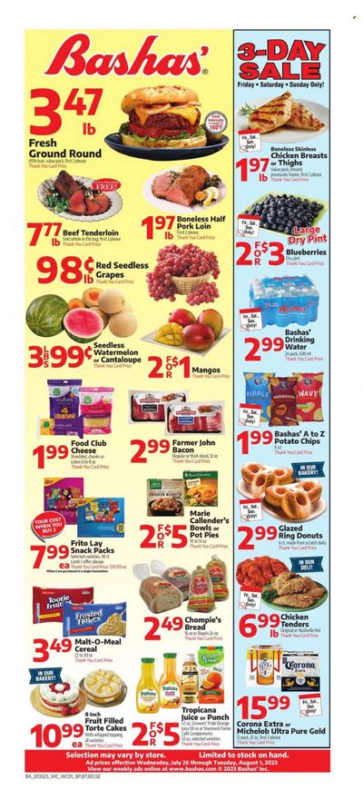 Bashas' (AZ) Weekly Ad Flyer Specials July 26 to August 1, 2023